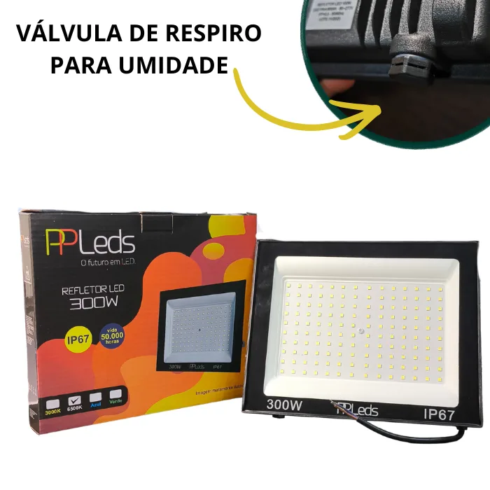 Refletor de Led 300W, 6000K IP67